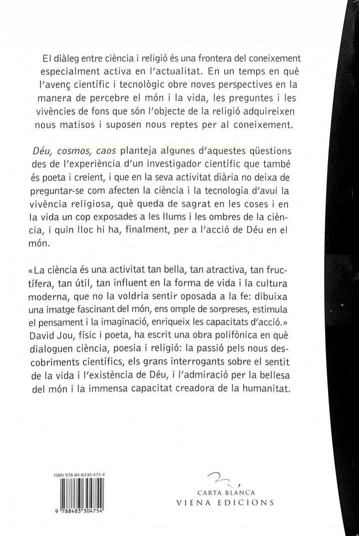 Déu, Cosmos, Caos: Horitzons del Diàleg Entre Ciència i Religió .