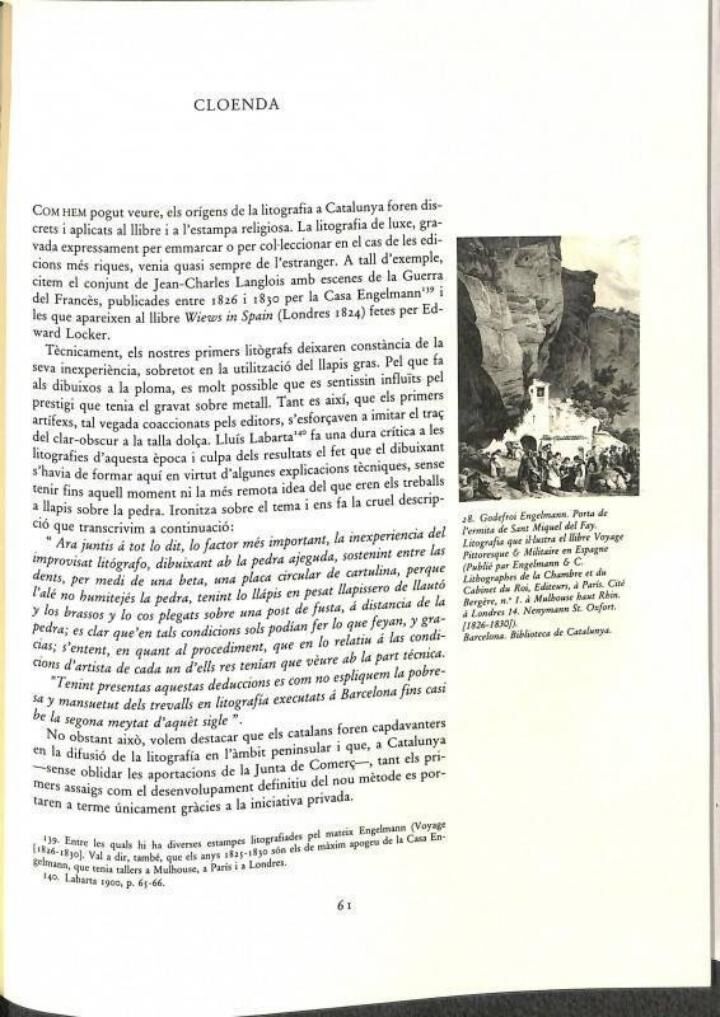 Els Orígens de la Litografia a Catalunya: 1815 - 1825 .