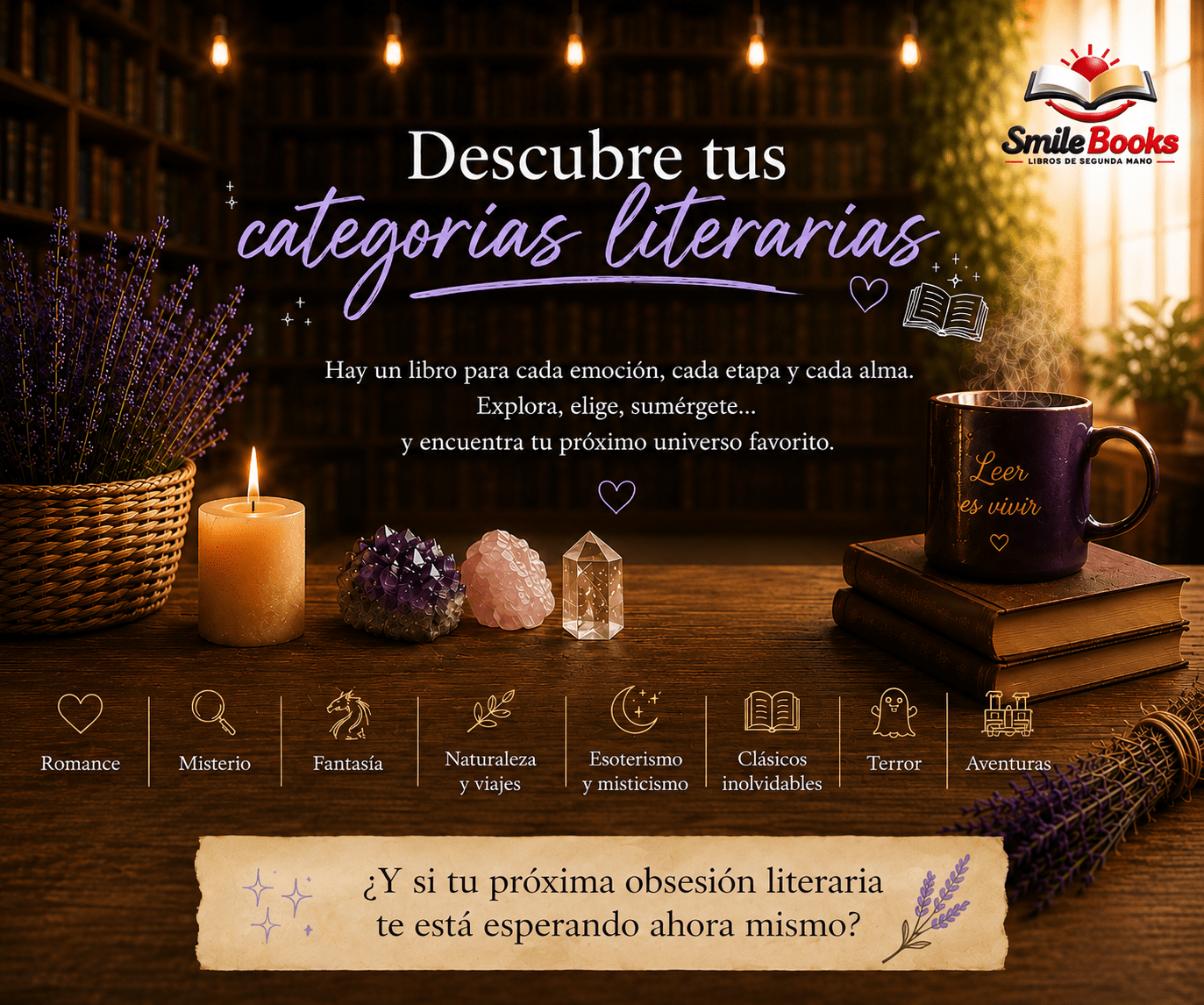 🔍 Descubre tus categorías Literarias - Smile Books