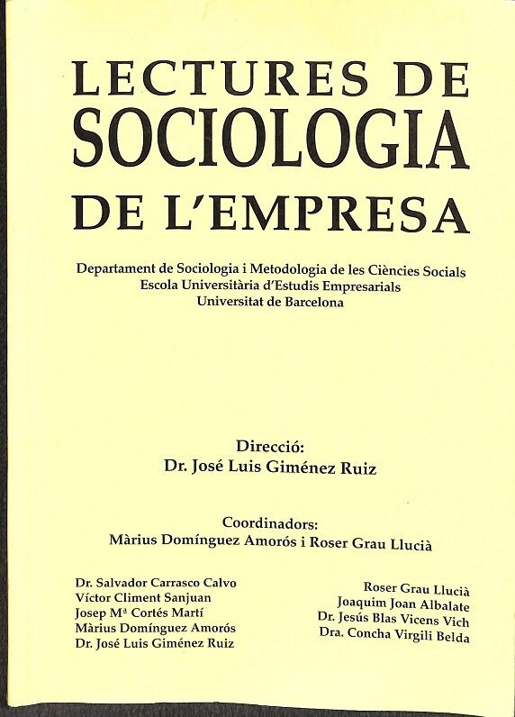 Lectures de Sociologia de L'Empresa