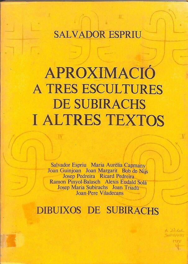 Aproximació a Tres Escultures de Subirachs i Altres Textos