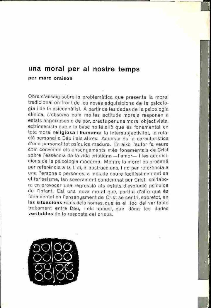 Una Moral per Al Nostre Temps .