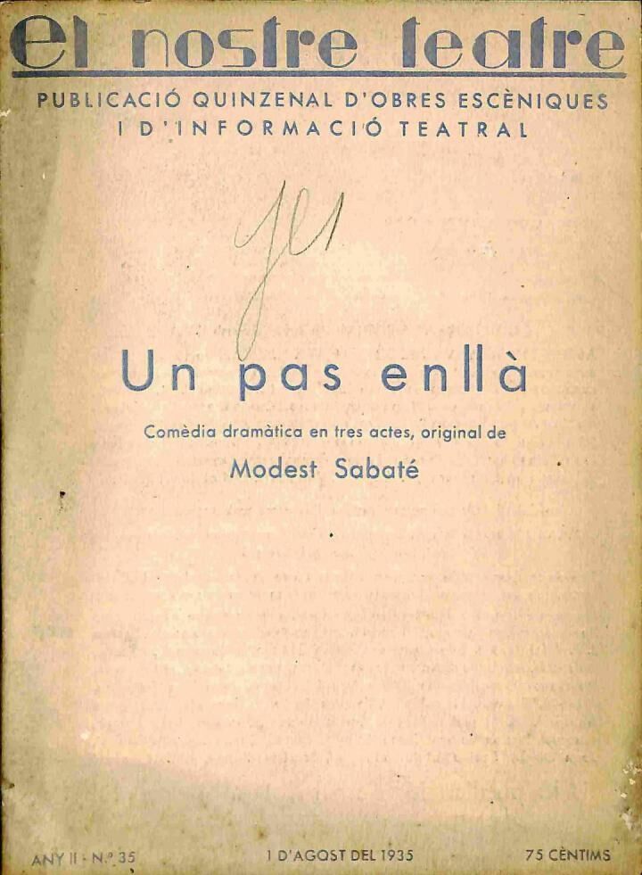 El Nostre Teatre, 35 - un Pas Enllà
