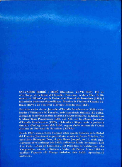 Assaig Sobre Testaments dels Salbà (Segles XVI - XVII)