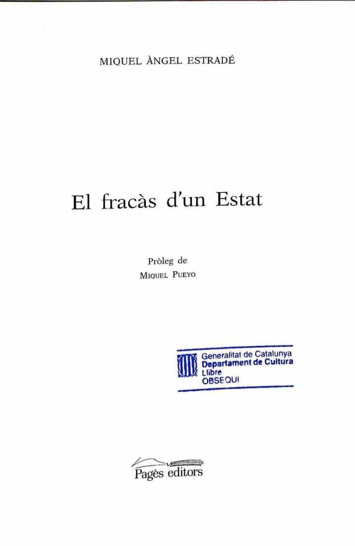 El Fracàs d'Un Estat .