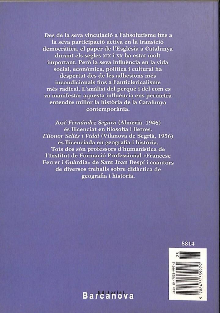 L'Església a Catalunya (Segles XIX i XX) .
