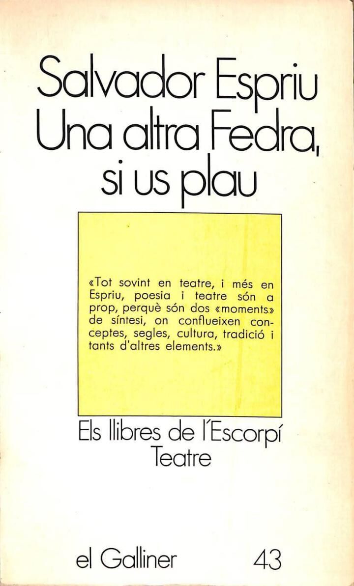 Una Altra Fedra, Si Us Plau .