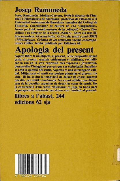 Apologia del Present. Assaigs de Fi de Segle .