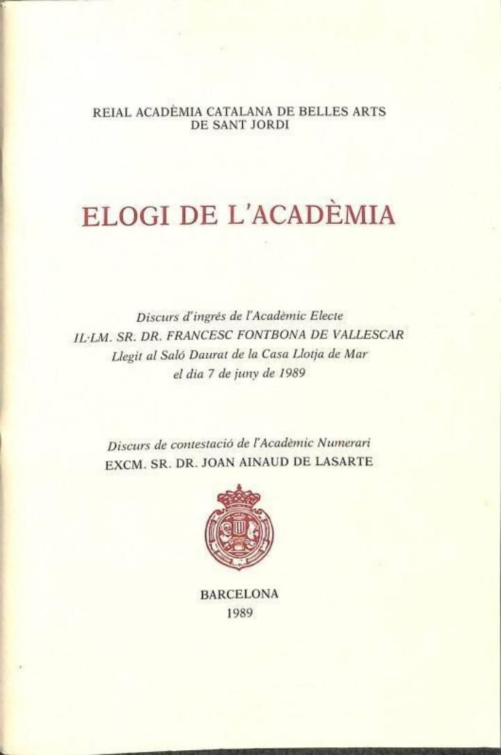 Elogi de L'Acadèmia .