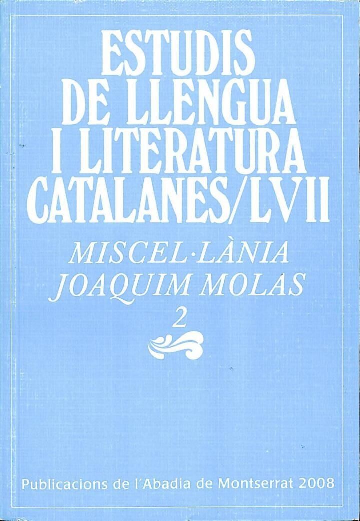 Miscel·lània Joaquim Molas, 2