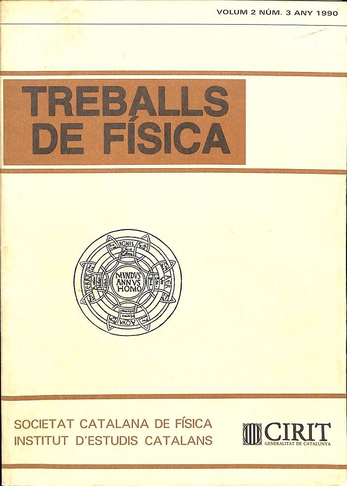 Treballs de Física Volum 2 Núm. 3 Any 1990