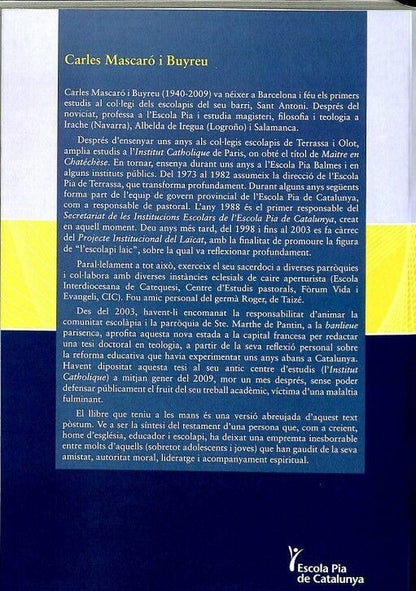 Educació i Fe Cristiana. Reflexió Creient Sobre una Experiència de Reforma Educativa a Catalunya 1978 - 2003 .