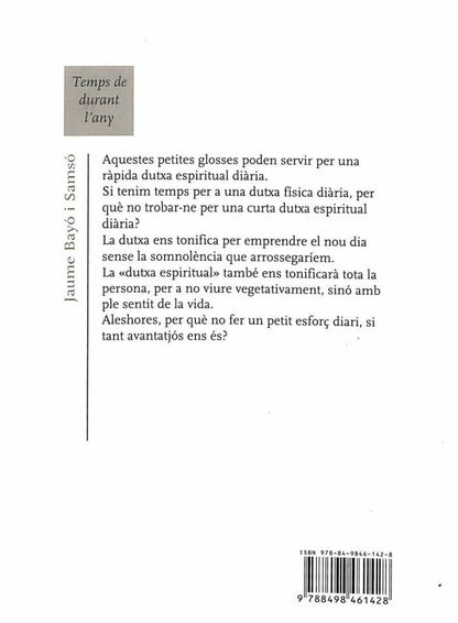 Temps de Durant L'Any, Any II - Glosses de les Primeres Lectures per Als Dies Feiners