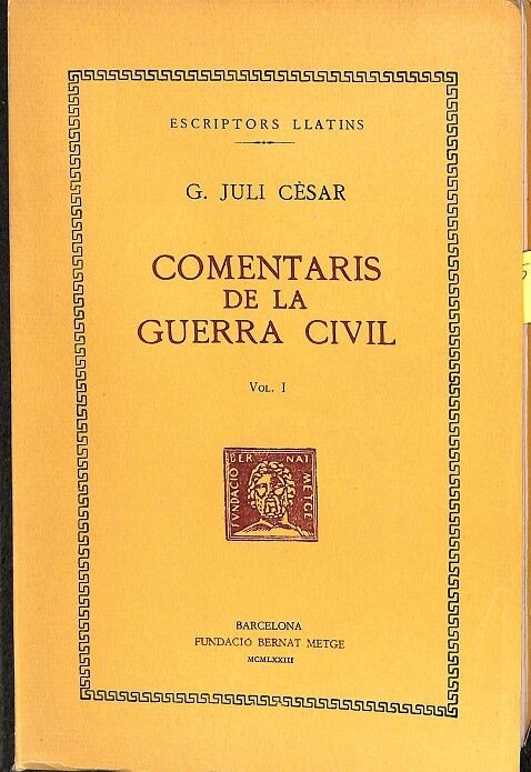 Comentaris de la Guerra Civil Vol, 1