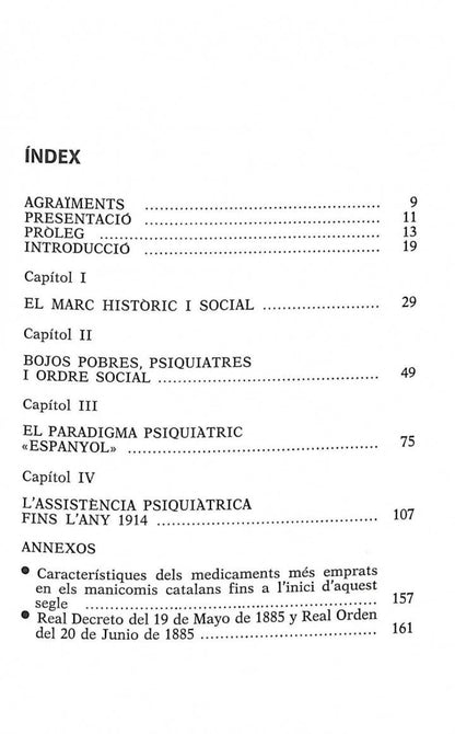 Història de L'Assitència Psiquiàtrica a Catalunya Fins Al 1914 .