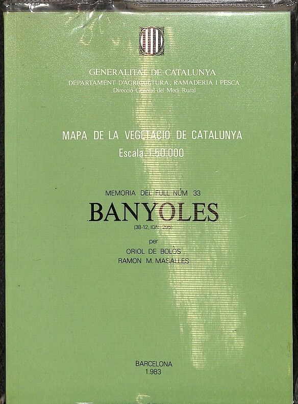 Mapa de la Vegetació de Catalunya - Memoria del Full Núm 33 Banyoles /