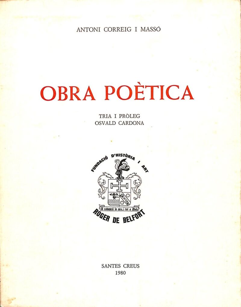 Antoni Correig i Massó - Obra Poètica