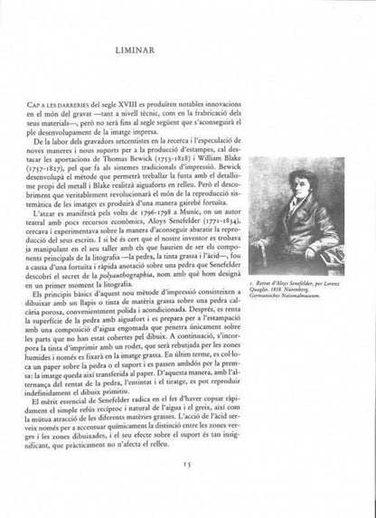 Els Orígens de la Litografia a Catalunya: 1815 - 1825 .