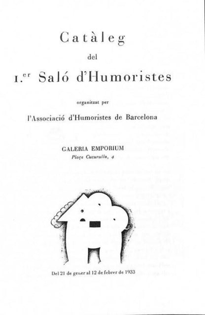 Catàleg del 1er Saló d'Humoristes 1933 de L'Associació d'Humoristes de Barcelona .