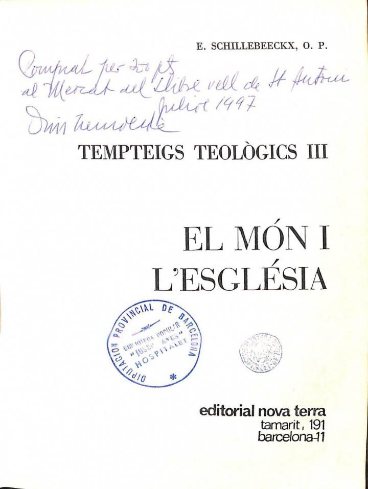 El Món i L'Esglèsia .