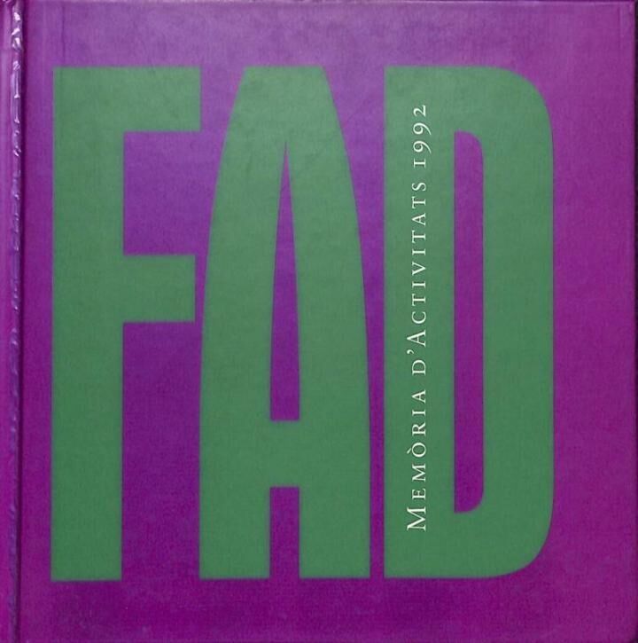 Fad. Memòria d'Activitats 1992 .