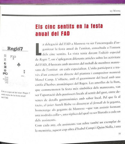 Fad. Memòria d'Activitats 1992 .