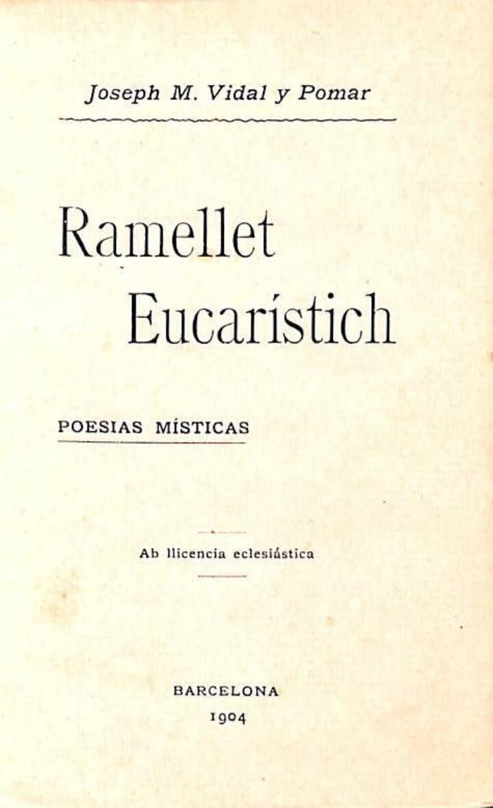 Ramellet Eucarístich Poesías Místicas
