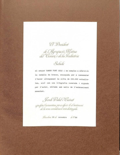 Quatre Artistes Catalans Contemporanis (Amat, Durancamps, Subirachs, Tharrats). Edició Especial 75 Aniversari .