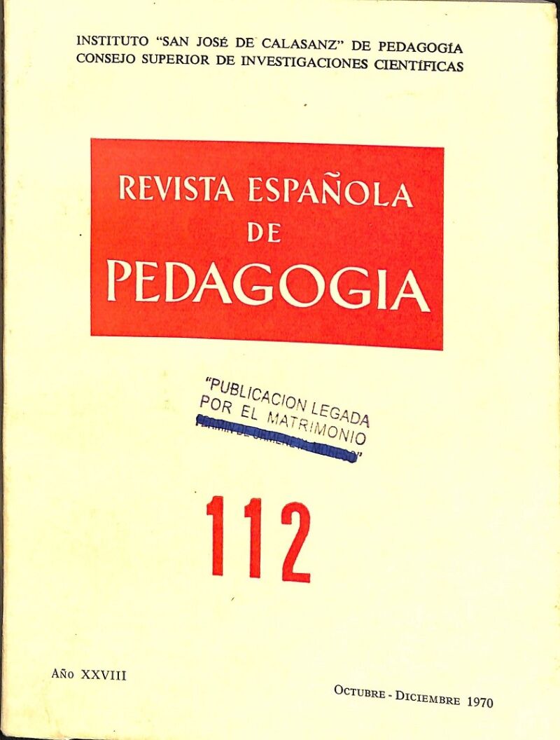 Revista Española de Pedagogia