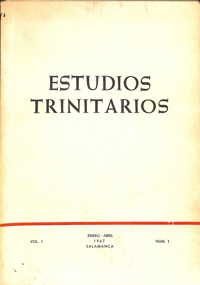 Estudios Trinitarios Vol 1 Enero - Abril 1967