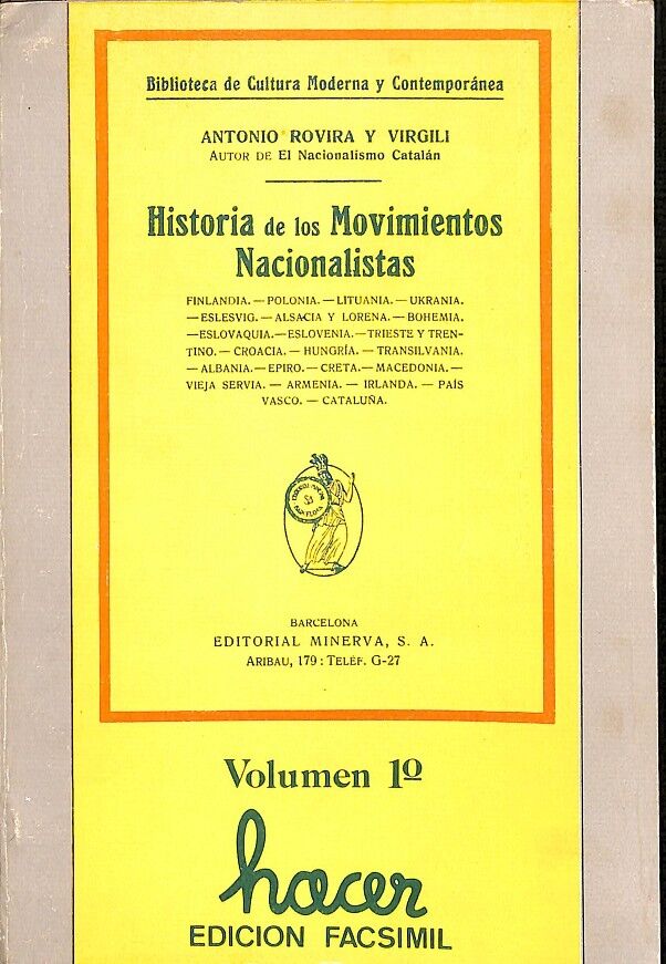 Historia de los Movimientos Nacionalistas - Volumen 1º