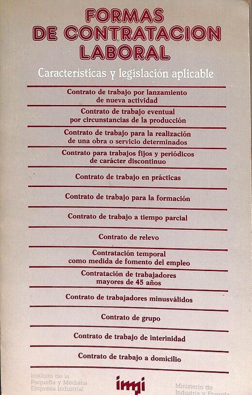 Formas de Contratación Laboral