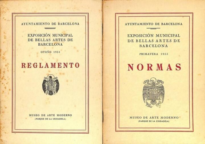 Reglamento y Normas de la Exposición Municipal de Bellas Artes de Barcelona 1953