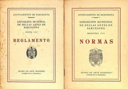 Reglamento y Normas de la Exposición Municipal de Bellas Artes de Barcelona 1953