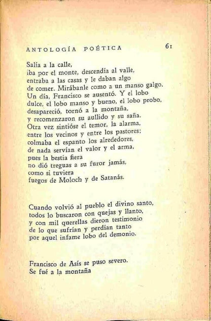 Antologia Poetica Formada por Joaquin Entrambasaguas y Peña