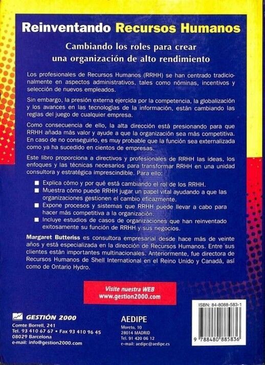 Reinventando Recursos Humanos. Cambiando los Roles para Crear una Organización de Alto Rendimiento