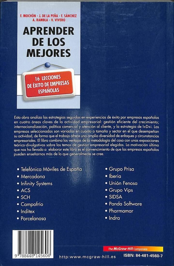 Aprender de los Mejores 16 Lecciones de Éxito de Empresas Españolas