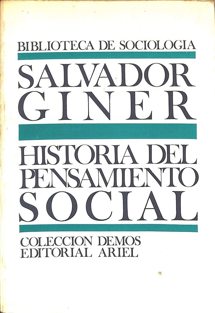 Historia del Pensamiento Social