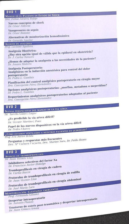 IV Curso de Avances en Anestesia y Reanimación. Libro y Dvd's de Ponencias (Abril 2008)