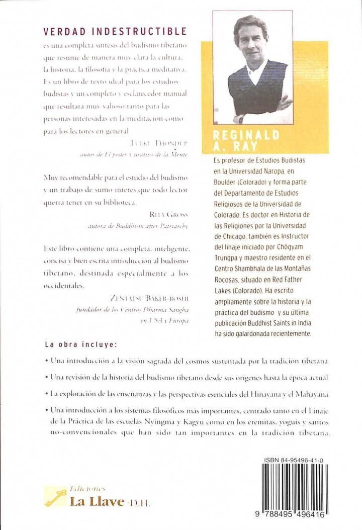 Verdad Indestructible: la Espiritualidad Viviente del Budismo Tibetano