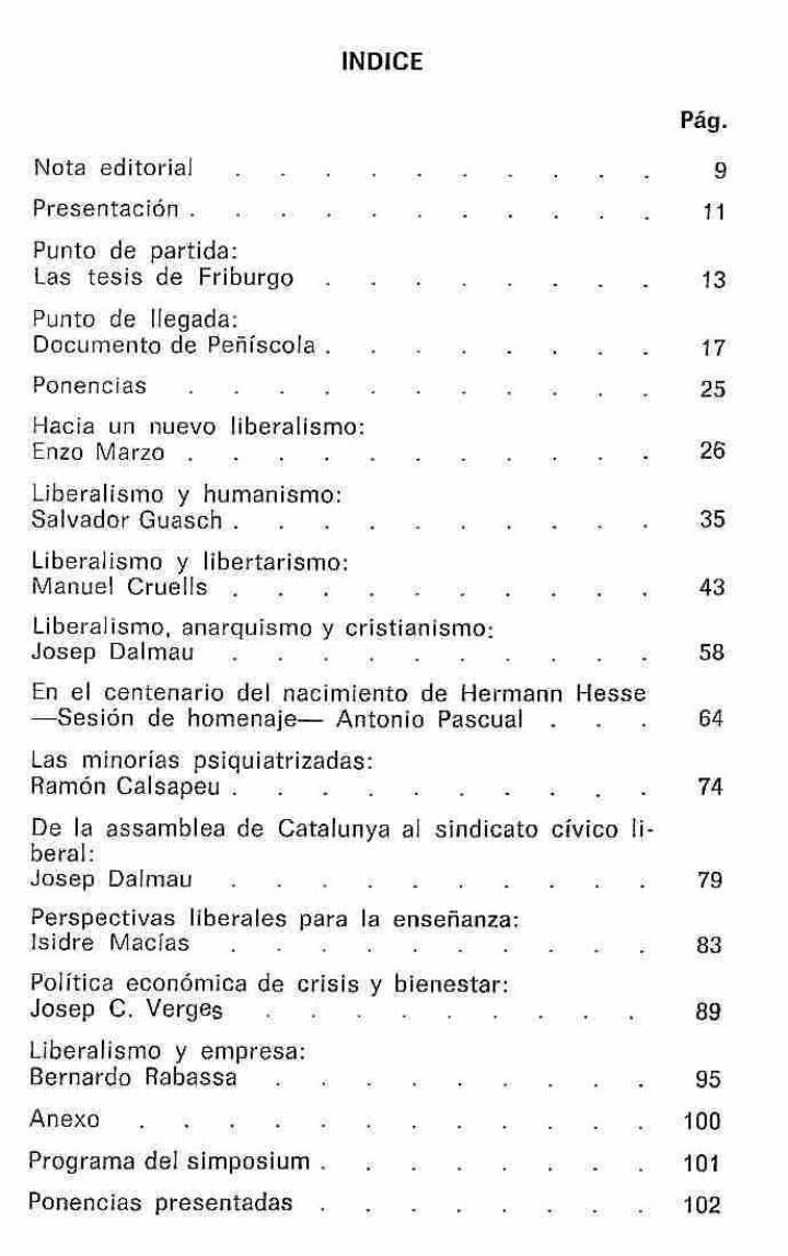 La Alternativa Liberal: Hacia un Liberalismo Abierto (Peñíscola, 1979)