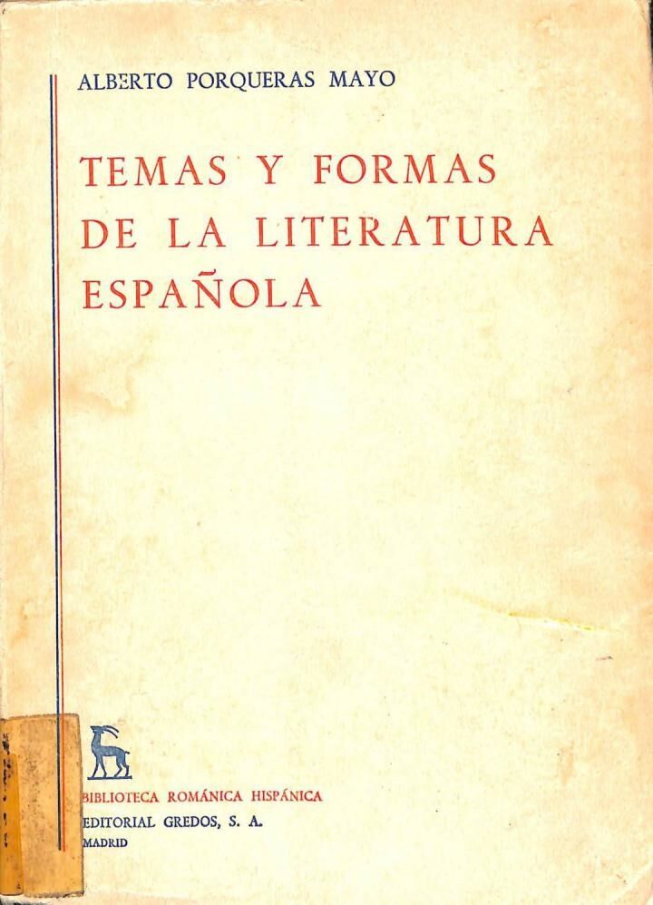 Temas y Formas de la Literatura Española