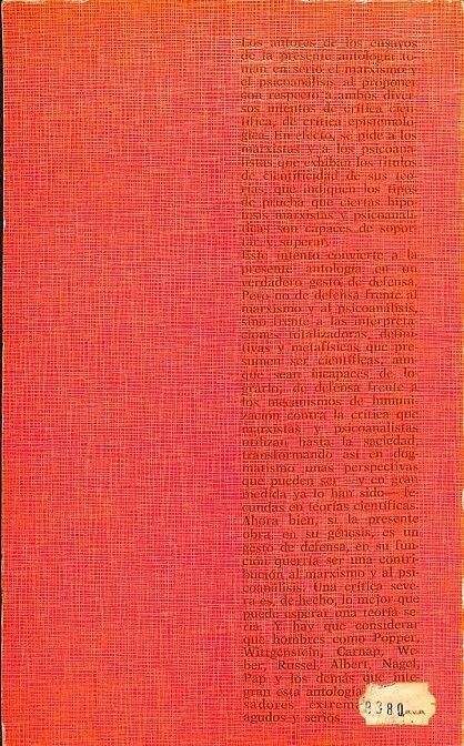 Análisis Epistemológico del Marxismo y del Psicoanálisis