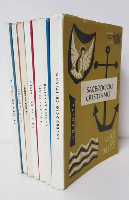 Lote de 7 Libros Sobre Religión: Eucaristia, Confirmación, Bautismo, Matrimonio, Sacerdocio Cristiano, Extremaunción, Introducción General a los Sacra