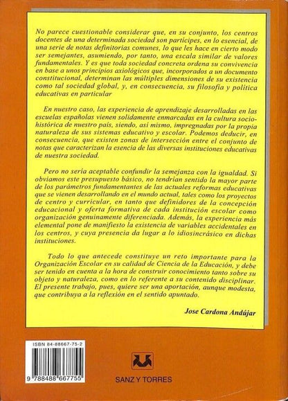 Elementos de Teoría Organizativa del Centro Escolar