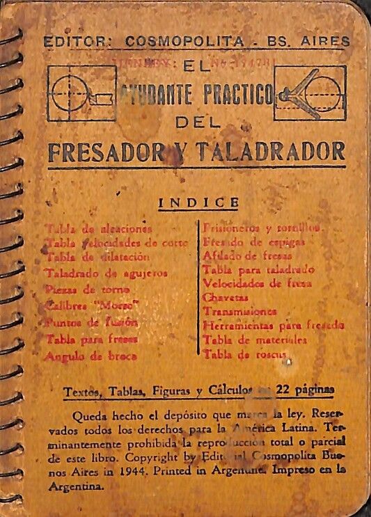 El Ayudante Practico del Fresador y Taladrador