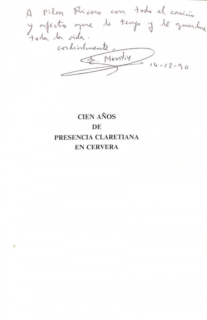 Cien Años de Presencia Claretiana en Cervera