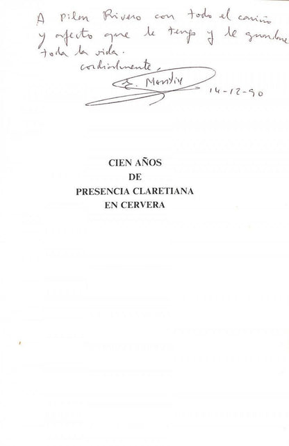 Cien Años de Presencia Claretiana en Cervera