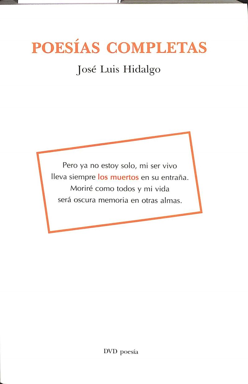 Poesias Completas Jose Luis Hidalgo