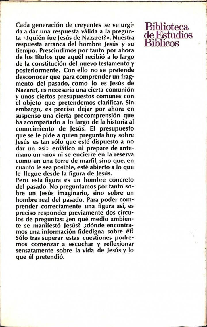Jesús, el Hombre de Nazaret y Su Tiempo